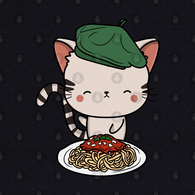 Cat eating Spaghetti - Tabby Cat by Pet Station